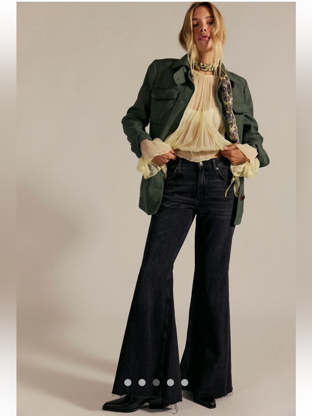 FREE PEOPLE We The Free Live Wire Flare Jeans NWT $128 MSRP